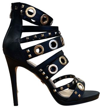 UNA HEALY LDS HIGH HEEL STUD STRAP SDL - BLACK